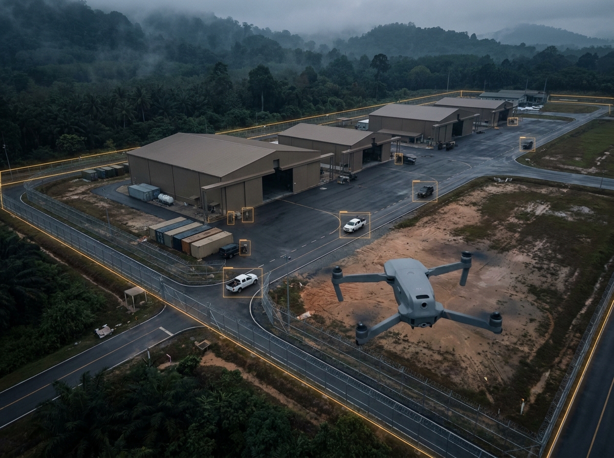 Aerial camera intelligence tracking vehicles across a large road network