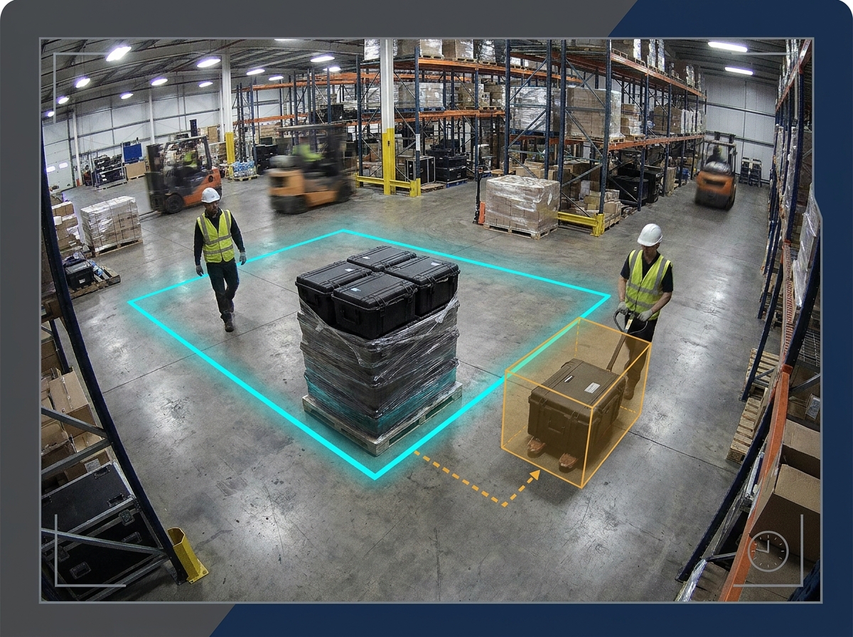 Parcel removal event detected at a protected entrance