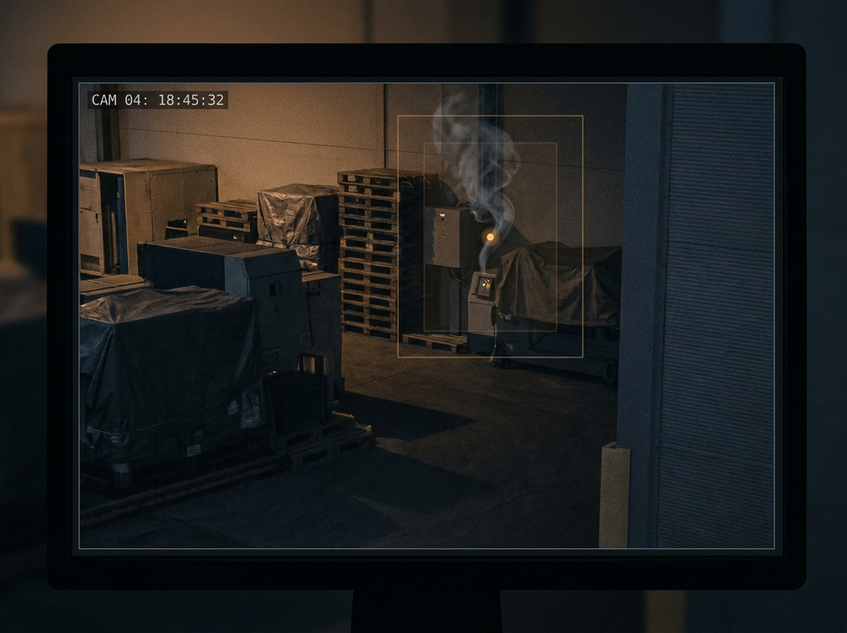 Visual analytics detecting early smoke in an industrial loading area