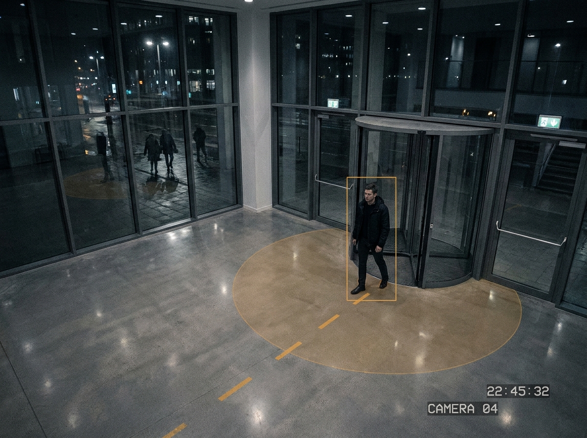 Loitering alert generated for prolonged presence in a public facility