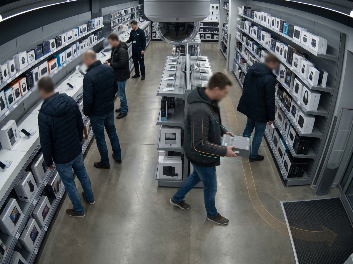 Retail product interaction monitored for loss-prevention review