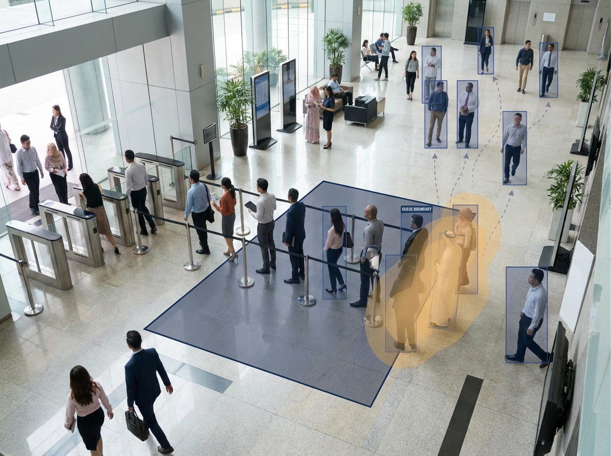 PreCog people detection identifying individuals in a commercial facility