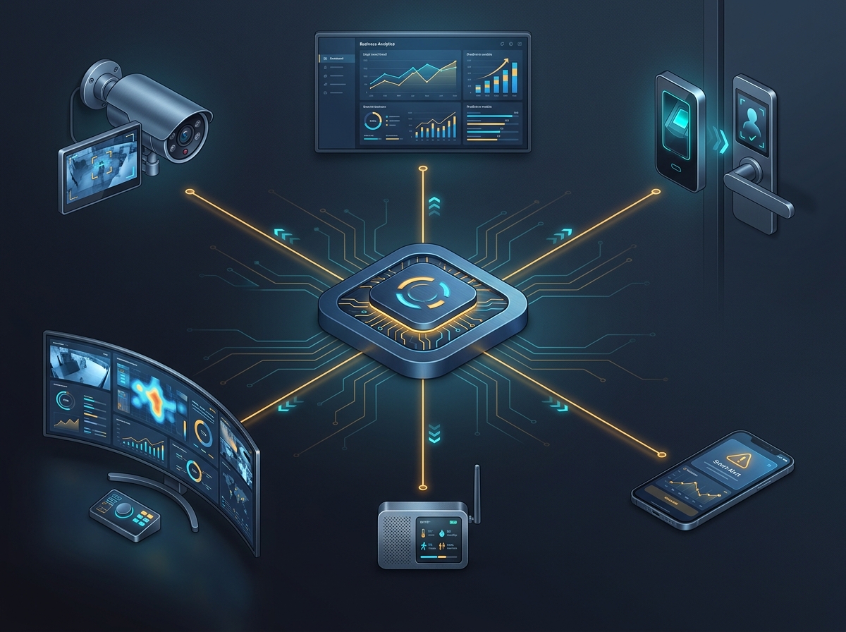 Video intelligence connected with security and enterprise systems
