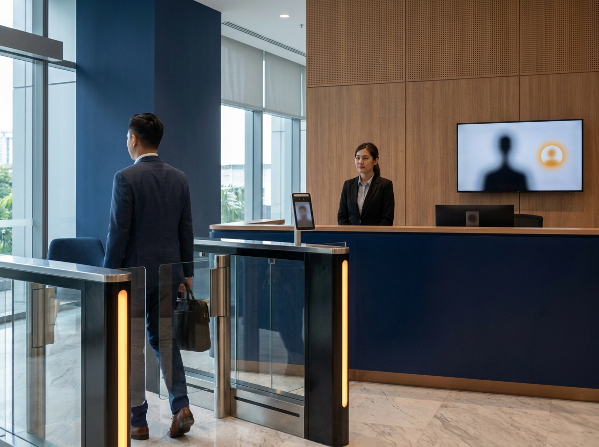 Privacy-conscious identity verification at a secure enterprise entrance